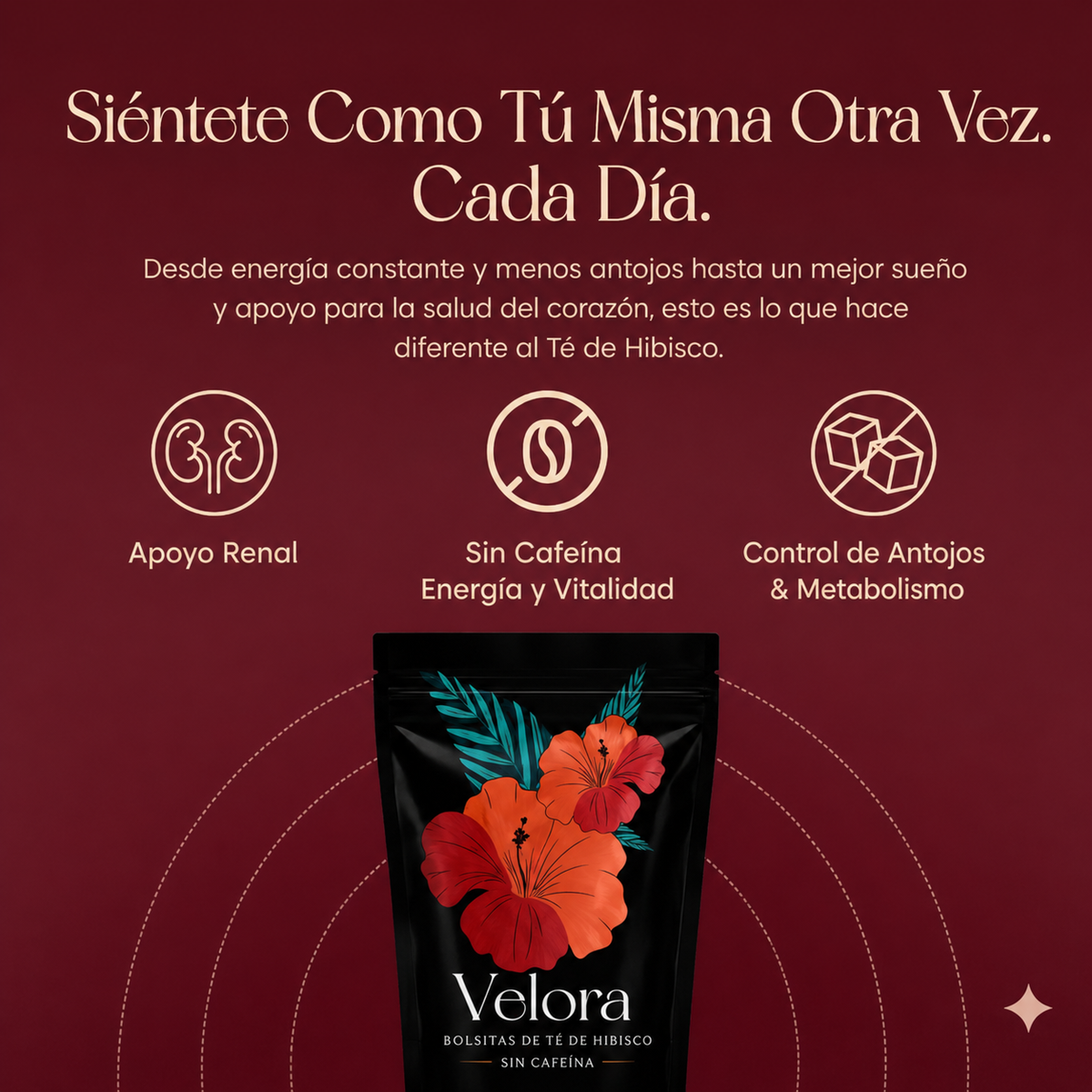 Velora® Té de Hibisco — Apoyo para la Presión Arterial