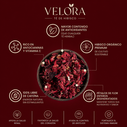 Velora® Té de Hibisco — Apoyo para la Presión Arterial