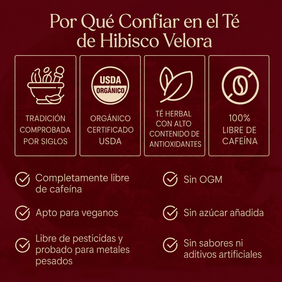 Velora® Té de Hibisco — Apoyo para la Presión Arterial