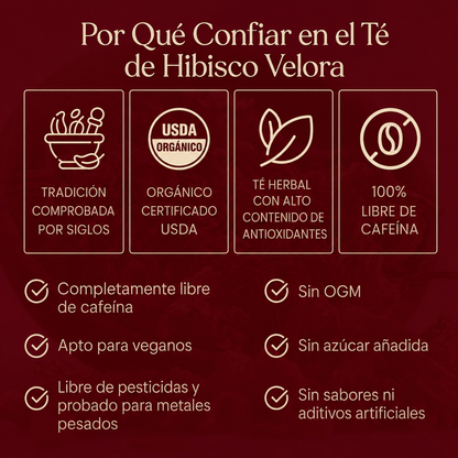 Velora® Té de Hibisco — Apoyo para la Presión Arterial